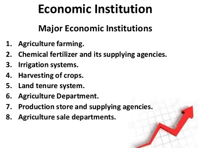 Economic Institutions. A list of 8 Major Institutions
